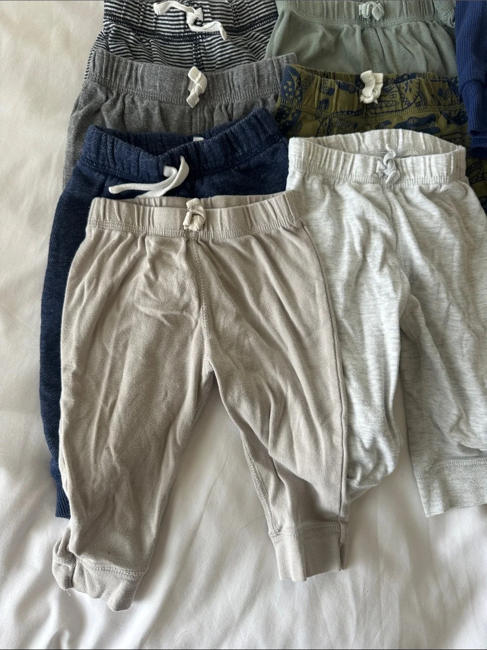 Bundle 7 Kids Pants 4Pack  9Months + 3pack 12 months+ blue outfit
